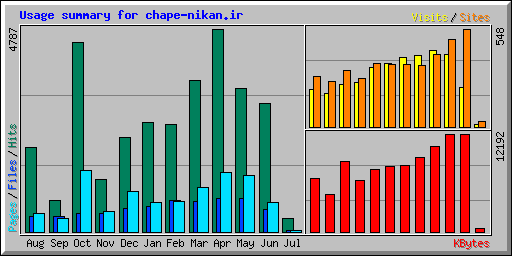 Usage summary for chape-nikan.ir